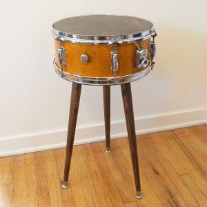 Vintage-Inspired Drum Table